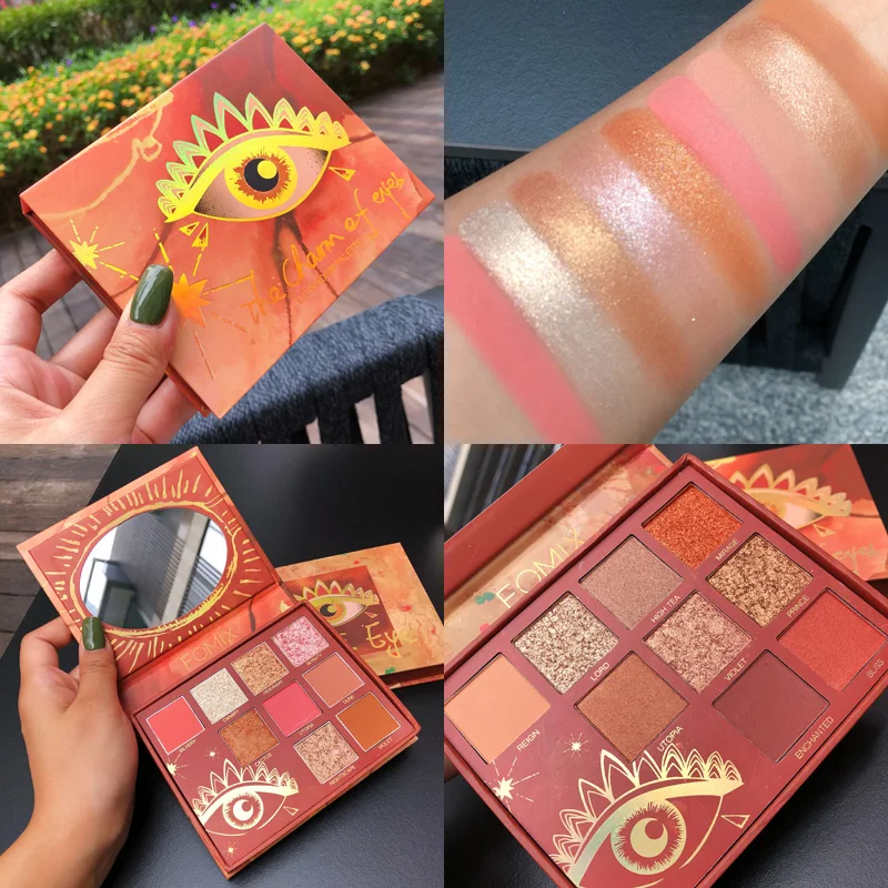 9 видов цветов натуральные блестящие тени для век Палетка с блестками матовый