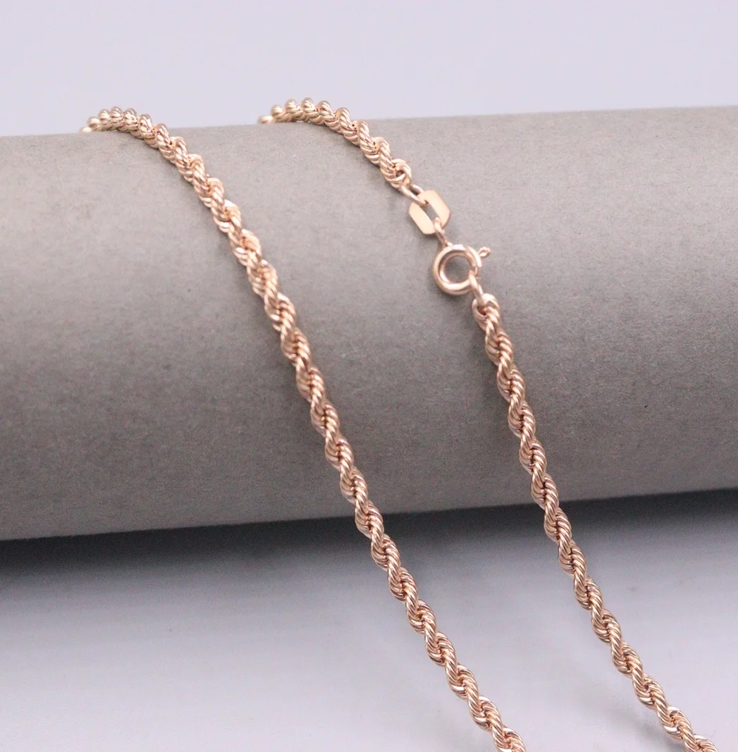 

Женское ожерелье из розового золота 18 К, 2,8 мм