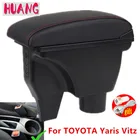 Подлокотник для TOYOTA Yaris, Автомобильный Центральный контейнер для хранения, с USB