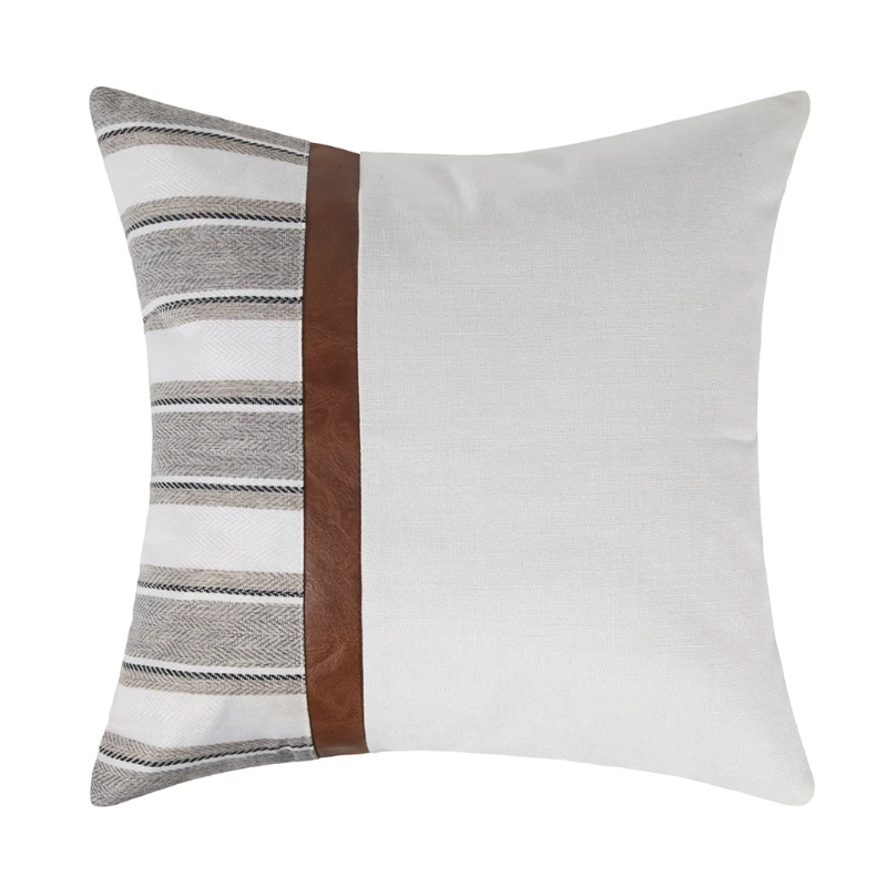 

Новинка 2022, наволочка для подушки в стиле пэчворк с полосками, чехол для подушки, декоративные наволочки для дивана, детской подушки