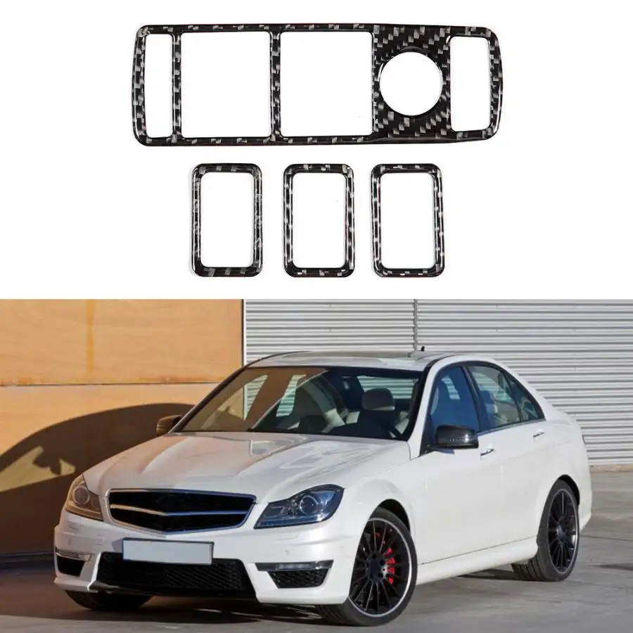 Углеродное волокно внутренняя Кнопка Подъема Окна Рамка отделка подходит для