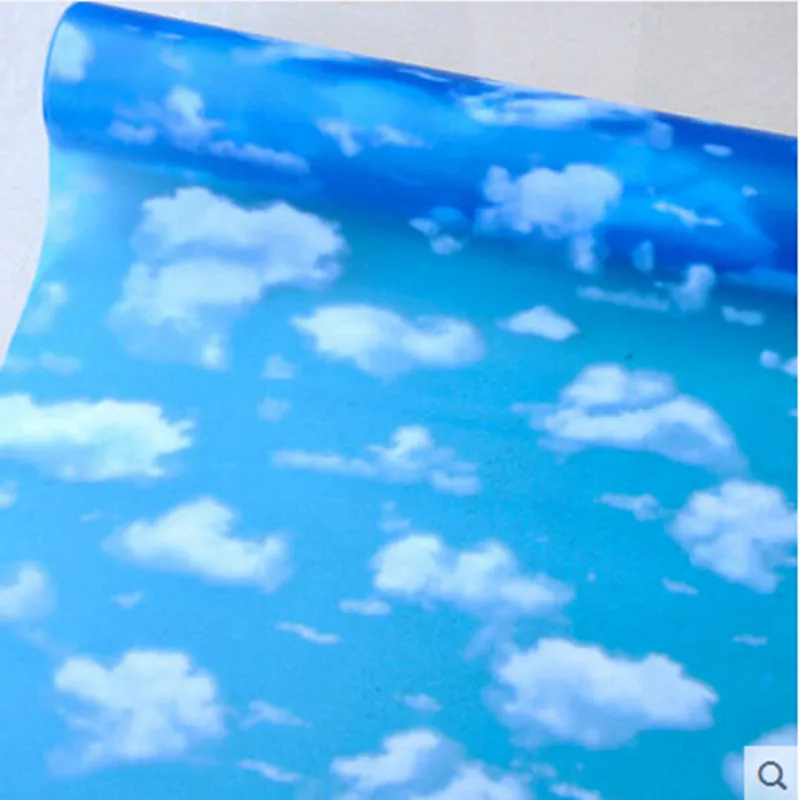 Стеклянная пленка высокого качества с голубым небом и белыми облаками оконная