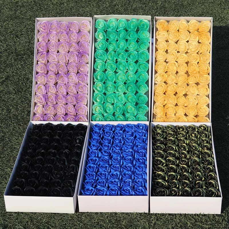 25-50 шт./компл. цветное искусственное мыло спрей цветные розы градиентные цветы 2