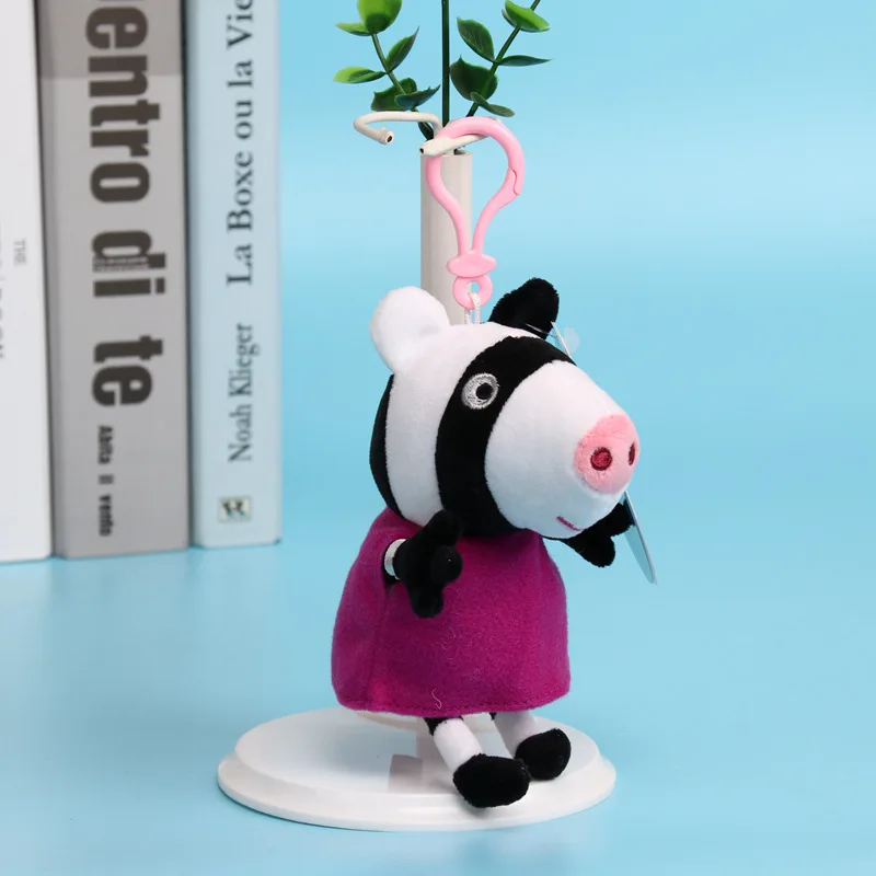 Zoe Zebra 13 см оригинальная Свинка Пеппа Семья Друзья плюшевая подвеска Украшение мягкая игрушка Susy овечка Педро пони Зои Зебра животное кукла игрушка подарок - Цвет: Zoe Zebra