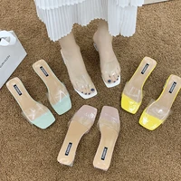 2021 new women sandals pvc jelly crystal heel transparent women sexy leopard clear high heels sandals pumps shoes size 34 43