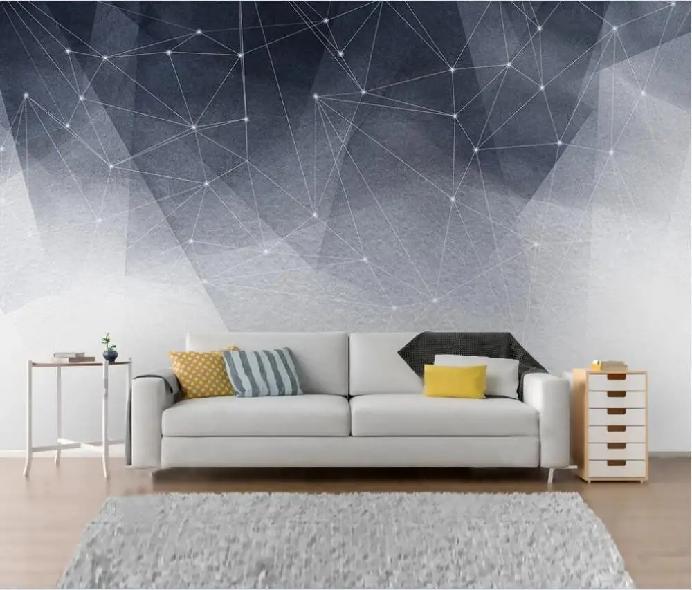 Индивидуальные обои/Современные минималистичные черно-белые абстрактные