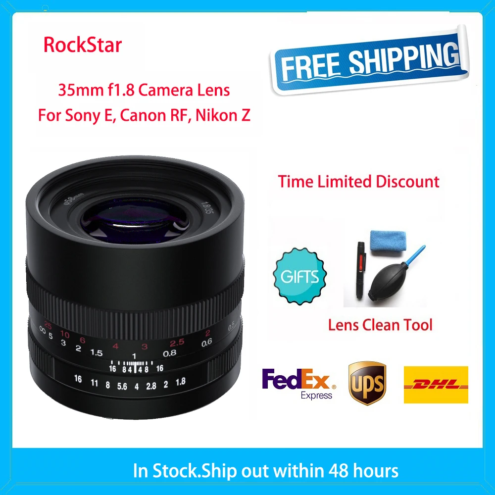 Макрообъектив Rockstar 35 мм F1.8 для цифровой зеркальной камеры Panasonic/Sigma/Leica L Sony E Nikon Z