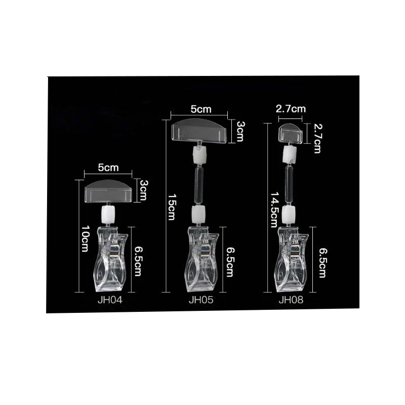 10 шт. розничные зажимы для супермаркетов хорошее качество прозрачный