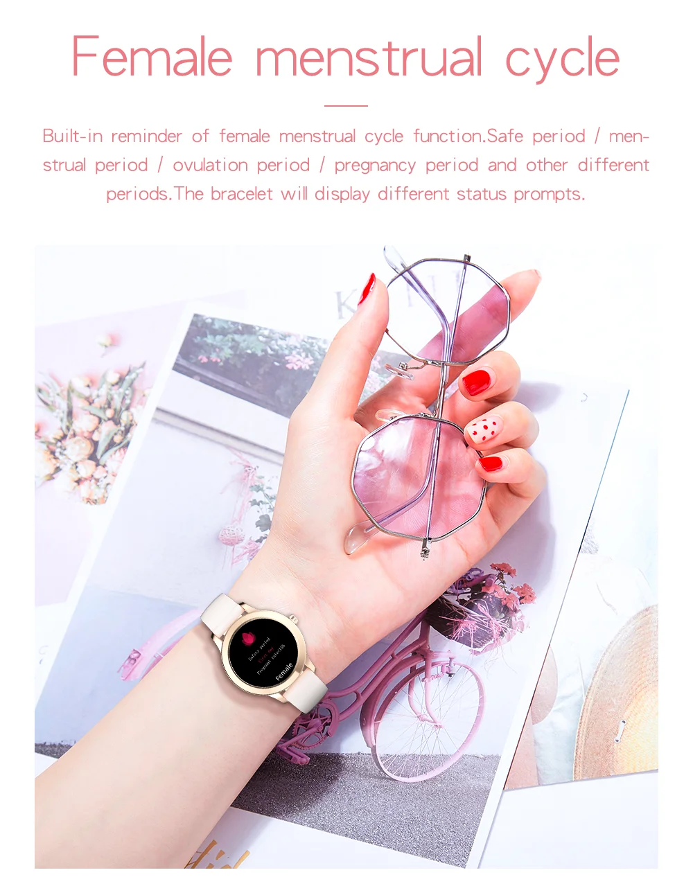 

2020 Fashion Women Smart Watch Waterproof Heart Rate Blood Pressure Monitor Smartwatch Gift For Ladies Girl Watch Bracelet