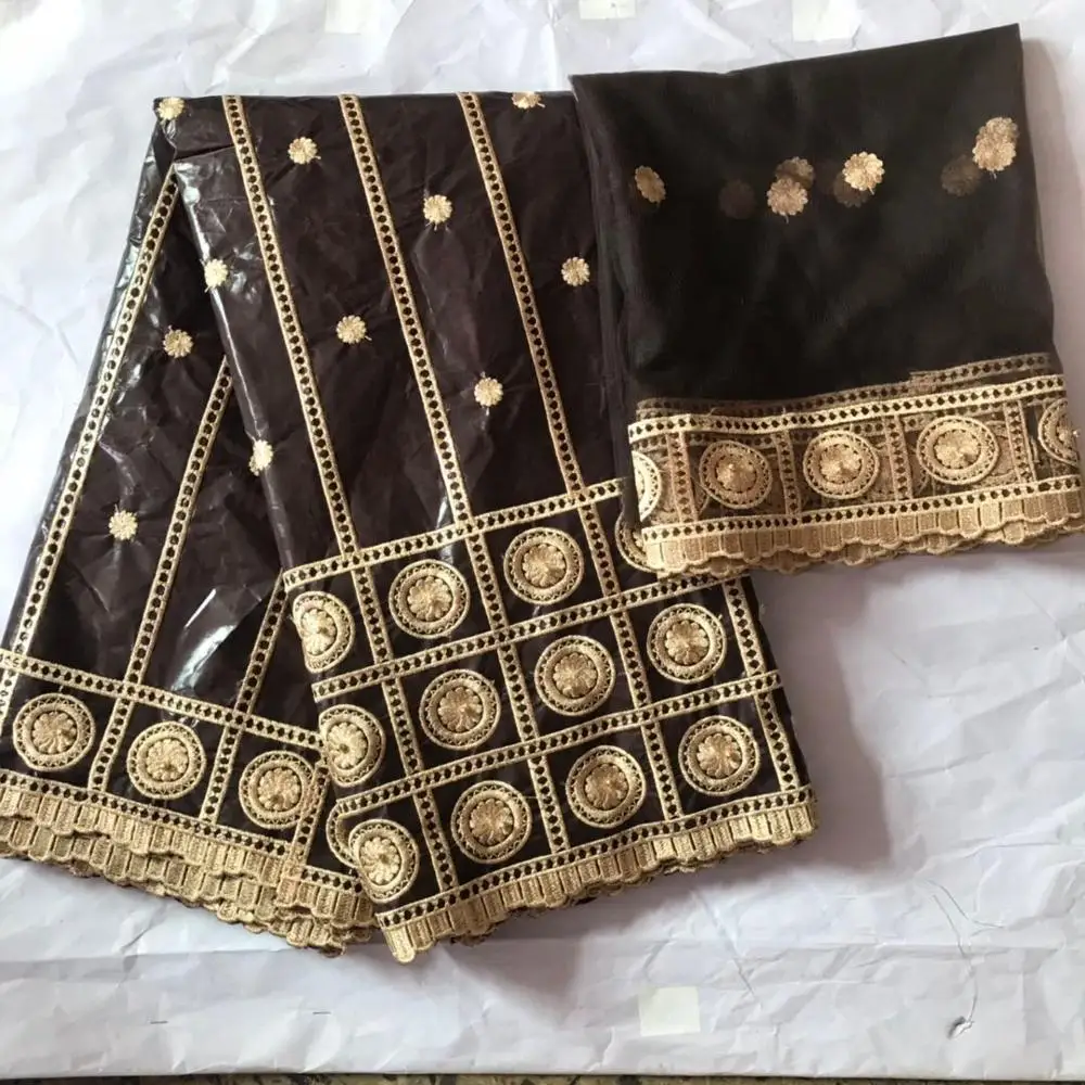 coffee swiss voile lace in switzerland bazin riche african fabric 2020 high quality net cloth embroideried KRL-9734 | Дом и сад