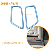 for geely atlas emgrand nl 3 proton 2016 2020 car front air conditioner outlet cover decoration frame accessory stainless steel