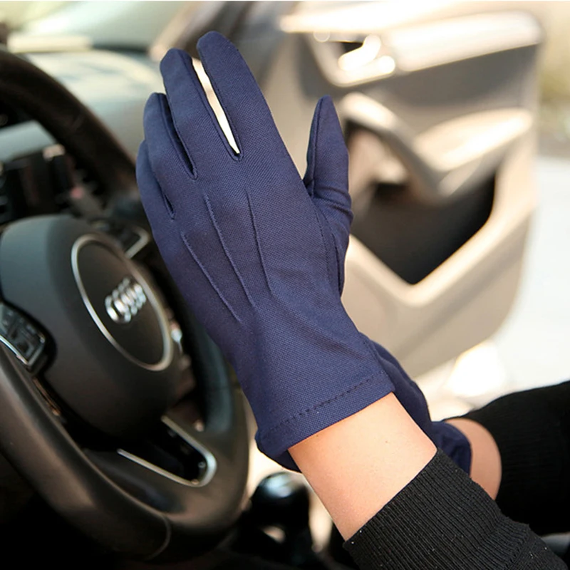 Summer Sunscreen Gloves Male Thin Style Breathable Non-Slip Five-fingers Driving Gloves For Man Absorb Sweat SZ105W1 latex gloves security protective five fingers wear resistant non slip 1 pair red and yellow for casting metallurgical