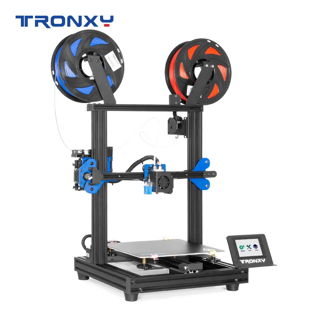 Online Tronxy XY2 PRO 2E 2 In 1 Heraus Extruder Zwei Farben Kopf Dual Druck 3D Drucker DIY Kits Mit Super Stille Hohe Genauigkeit