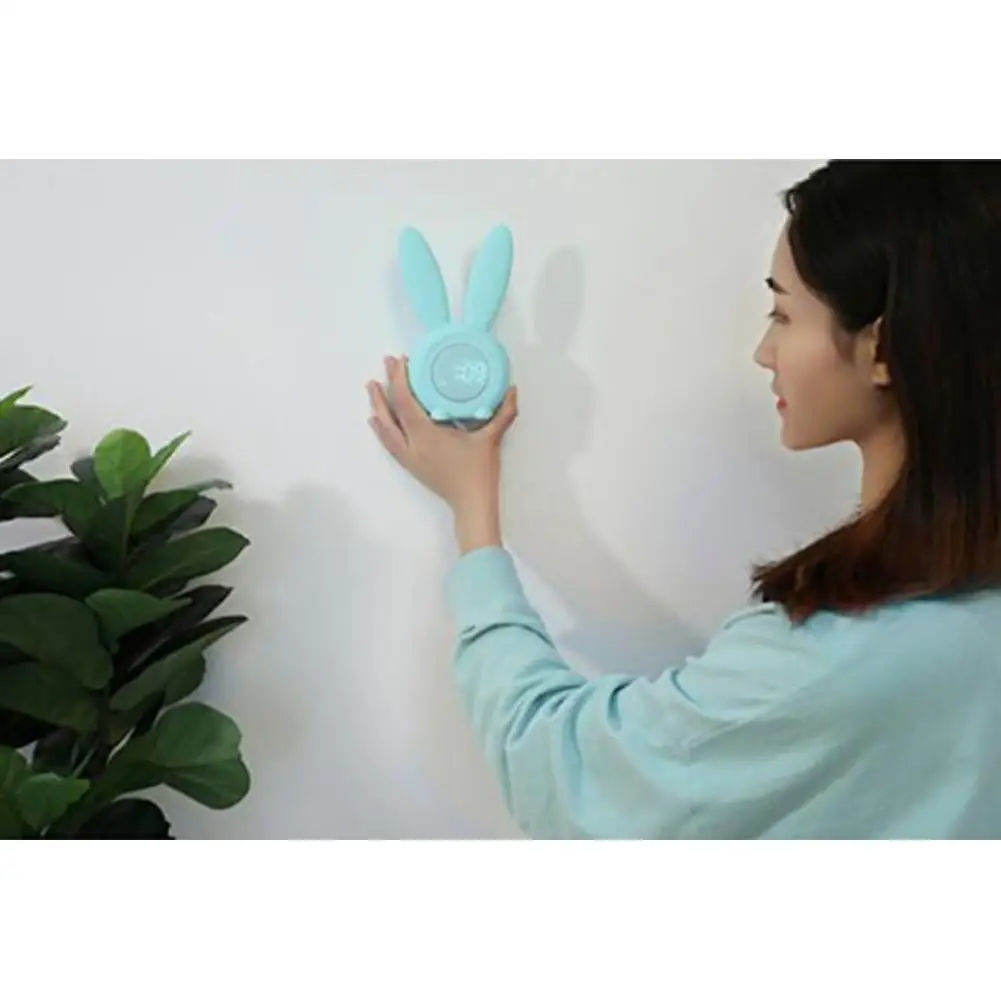 

AMYGOJJ LED toon Bunny Shape Kids Alarm Clock Sleep Trainer Rechargeable Night Light with Voice Control Magnetic Catche