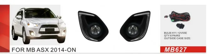 

Qirun fog lamp assembly lights+covers+wires+switch for Mitsubishi ASX 2014-ON