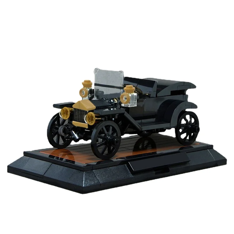 

1915 шт., Детский конструктор MOC Ретро Модель T Roadster