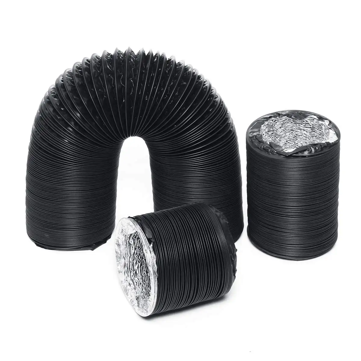 

150mm 6m Flexible double Aluminium Foil Ducting Hose for Inline Duct Fan Ventilator Ventilation Tube Air Exhaust Extractor