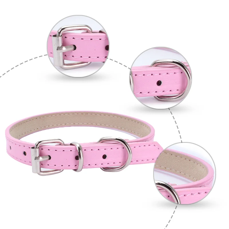 Регулируемый ошейник для питомцев ошейники из искусственной кожи собак и кошек