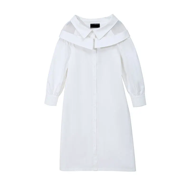 Женское Сетчатое платье XITAO однобортное в Корейском стиле с открытыми плечами и