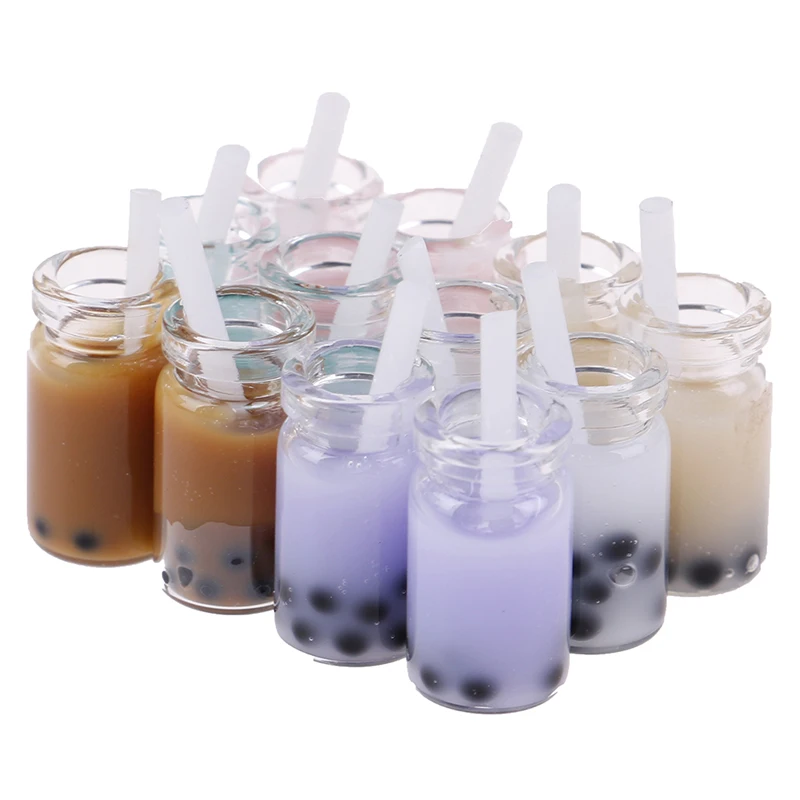 

Мини-чашка для воды, 2 шт., чашка для имитации напитков, жемчужный молочный чай, молочный коктейль, кукольный домик, кухня, детская игрушка, Ми...