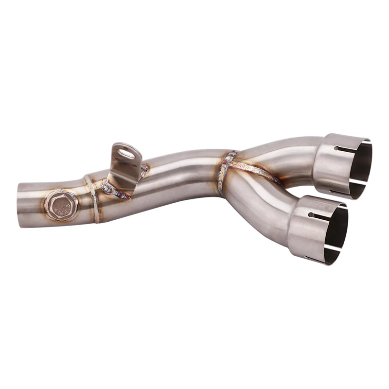 Enlarge Motorcycle Exhaust Mid Connect Tube Middle Pipe Stainless Steel Exhaust System For Yamaha  YZFR6  R6 2006-2020 Years