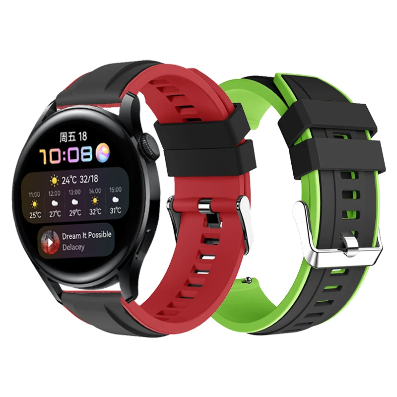 

Ремешок силиконовый спортивный для HUAWEI Watch 3, браслет для Huawei Watch 3 GT2 46 мм GT 2e & HONOR MagicWatch 2 46 мм