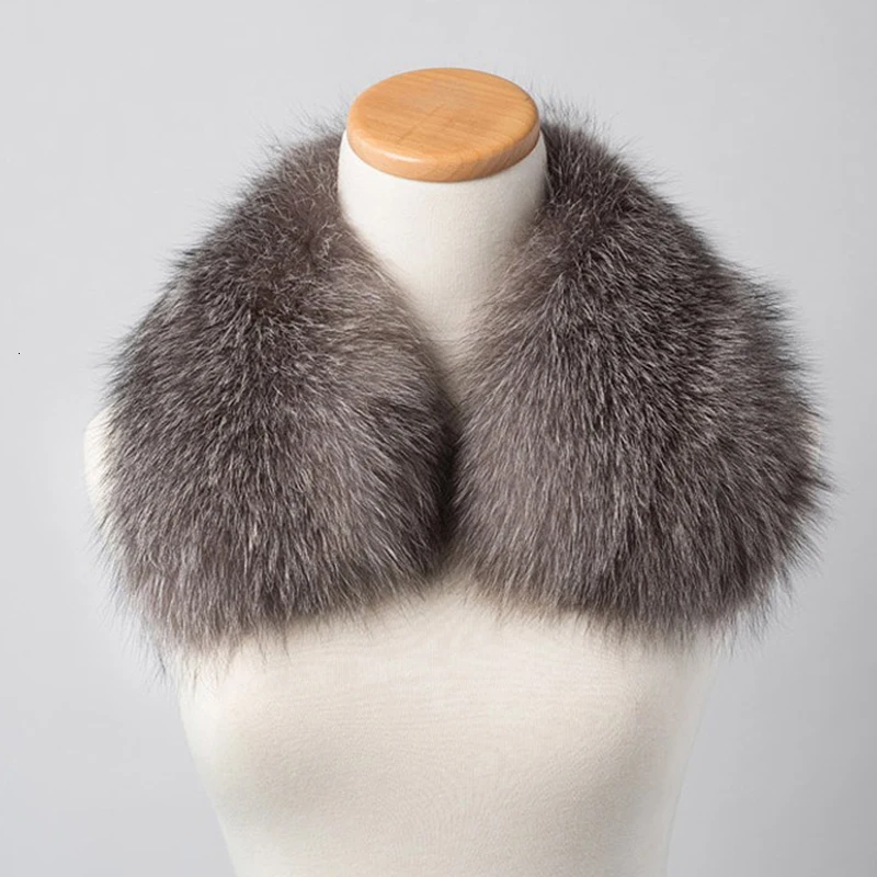 Зимнее пальто с воротником из меха лисы модный шарф женские воротники