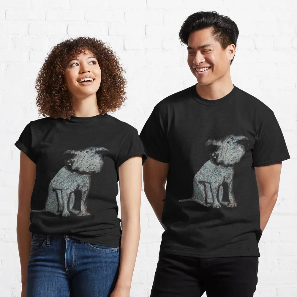 

Tops T Shirt Women Blue Dog Classic T-Shirt