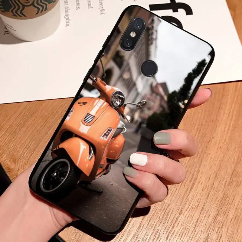 

Vespa Scooter retro Motorcycle high quality Phone Case shell For Xiaomi Redmi note 7 8 9 t k30 max3 9 s 10 pro lite