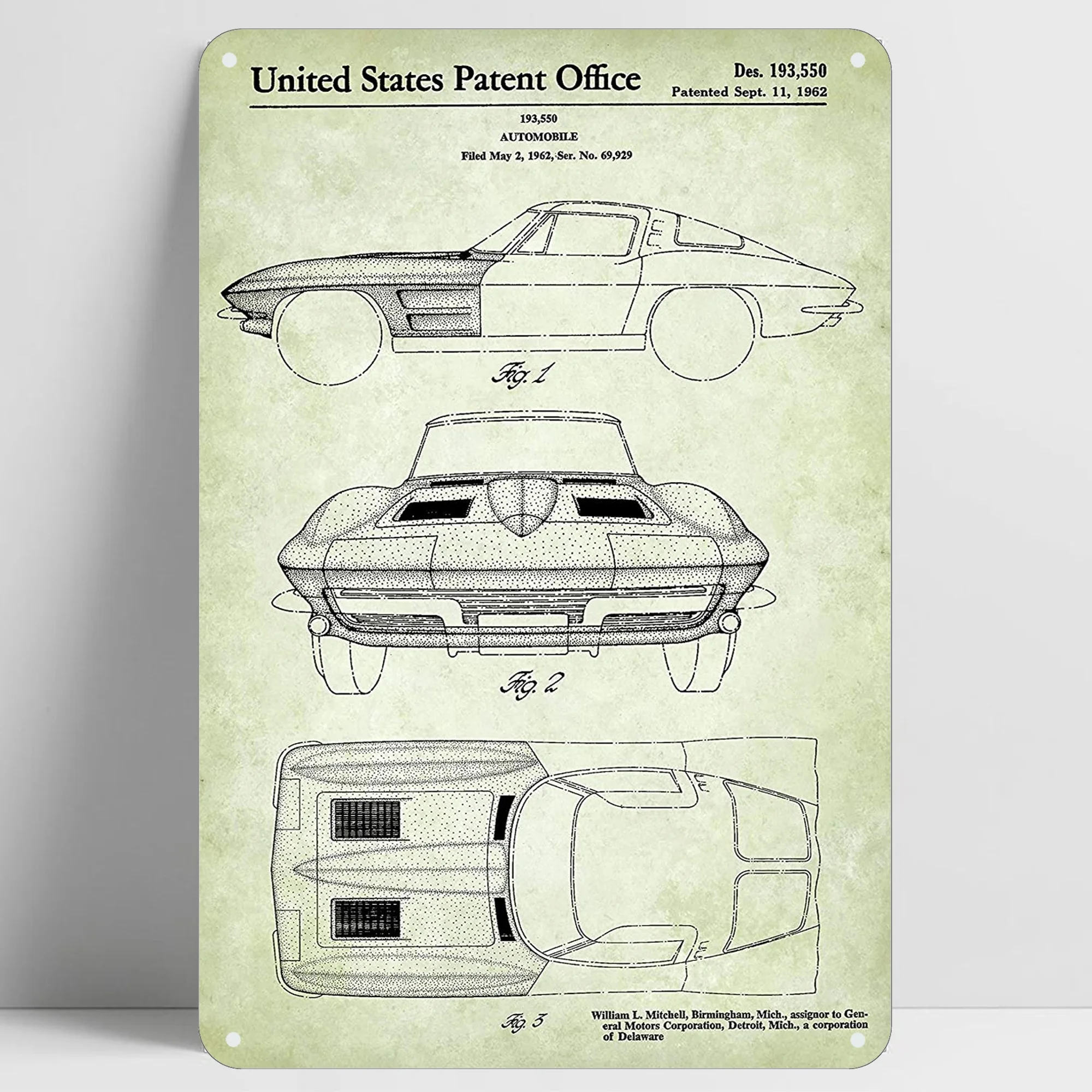 

Car Mitchell 1962 Vintage Novelty Funny Tin Sign Bar Pub Home Metal Poster Wall Art Decor Poster 8"X12" 12"X16"