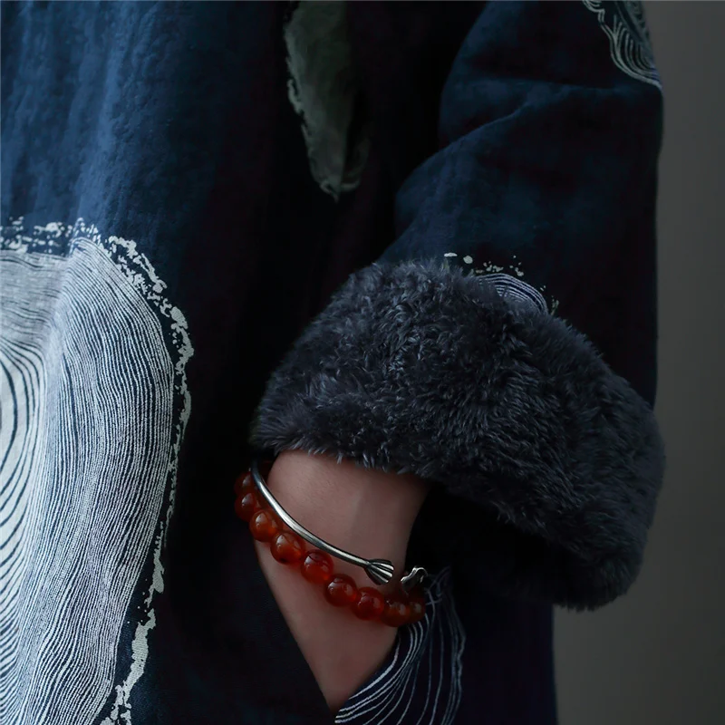 QPFJQD женское платье из хлопка и льна с цветочным принтом винтажные плотные