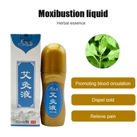 smokeless moxibustion liquid roll on massager effectively relieve waist knee cervical joints pain chinese herb wormwood therapy