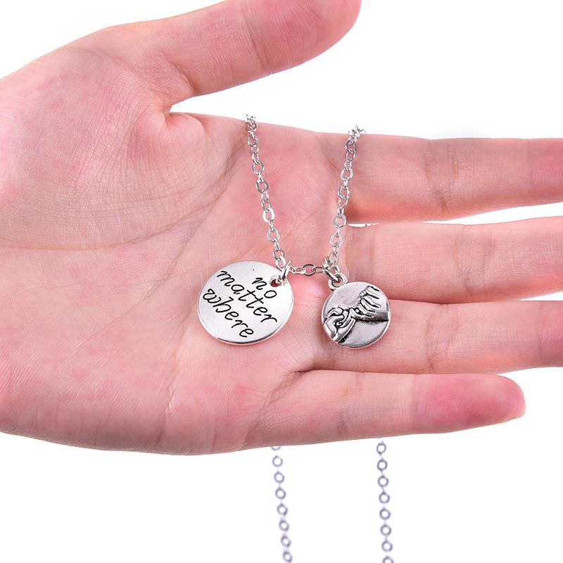 

1pc "no Matter Where" Words Compass Necklace Compass Pendant Choker Jewelry Gift Flight Pilot Travel Necklace