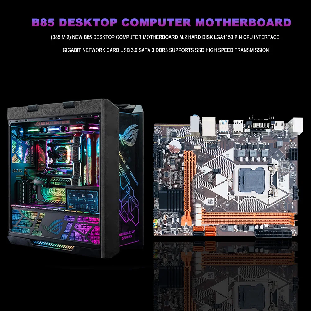 Preise B85 Desktop-Computer Motherboard M.2 Festplatte Lga1150-Pin Cpu Interface Gigabit Netzwerk Karte Usb 3,0 Sata 3 DDR3
