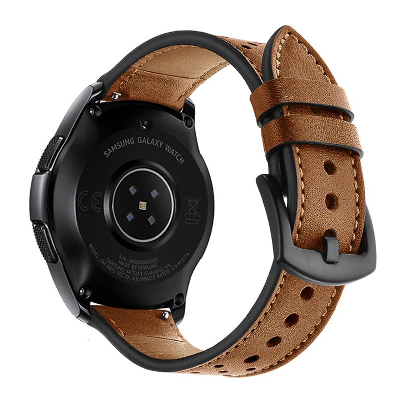 

Strap for Samsung S3 Frontier Galaxy watch 46mm amazfit Bip Leathe watchband Gear S 3 22mm watch band Huawei watch Gt 2 Strap