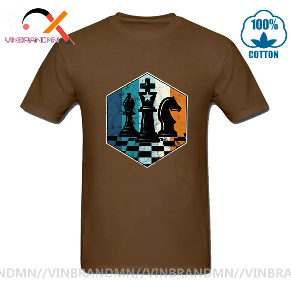 Camiseta шахматная ретро футболка Мужская винтажная для шахматных игр потертая 2020