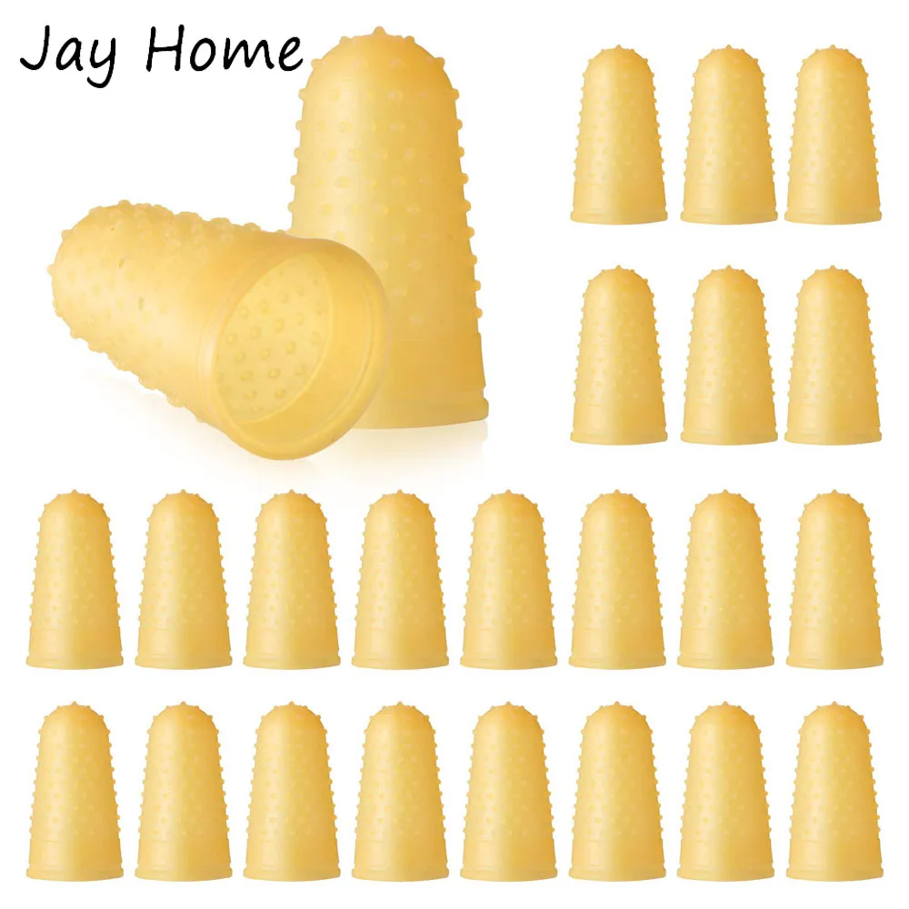

4/8PCS Rubber Fingers Tip Fingers Covers Rubber Finger Pads Grips Thick Reusable Finger Protector Thimble for Sewing Accessories