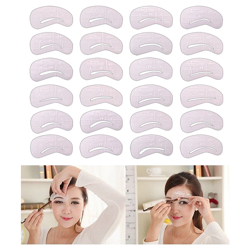 24 шт. в форме бровей постоянный шаблон формы дизайн Дрозд карта резьба слово