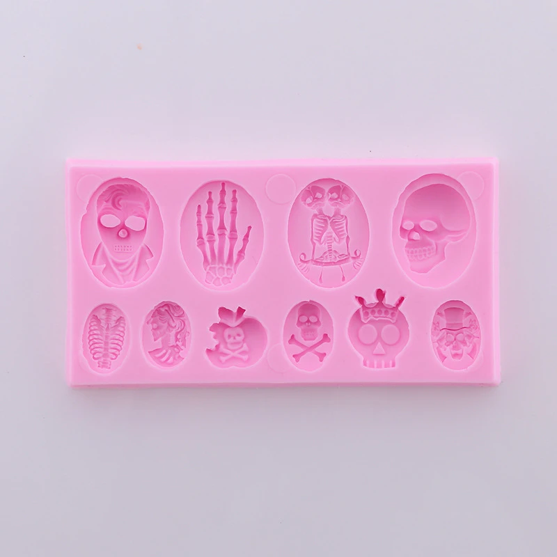 Aomily Хэллоуин Забавный Скелет силиконовые формы шоколада украшения торта