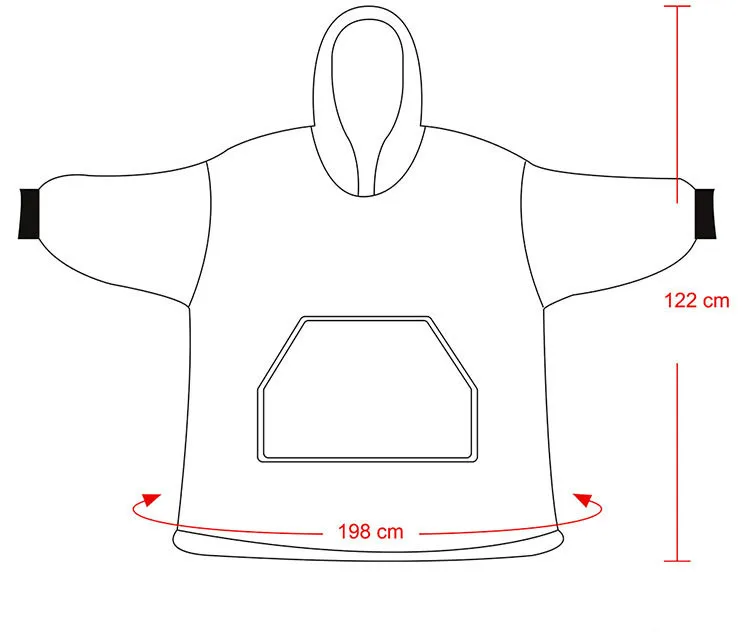 

TV Blanket Printing Lazy Blanket Sweater Hooded Casual Homewear Lazy Winter Warm TV Pocket Hooded Blankets Sleeve Blanket