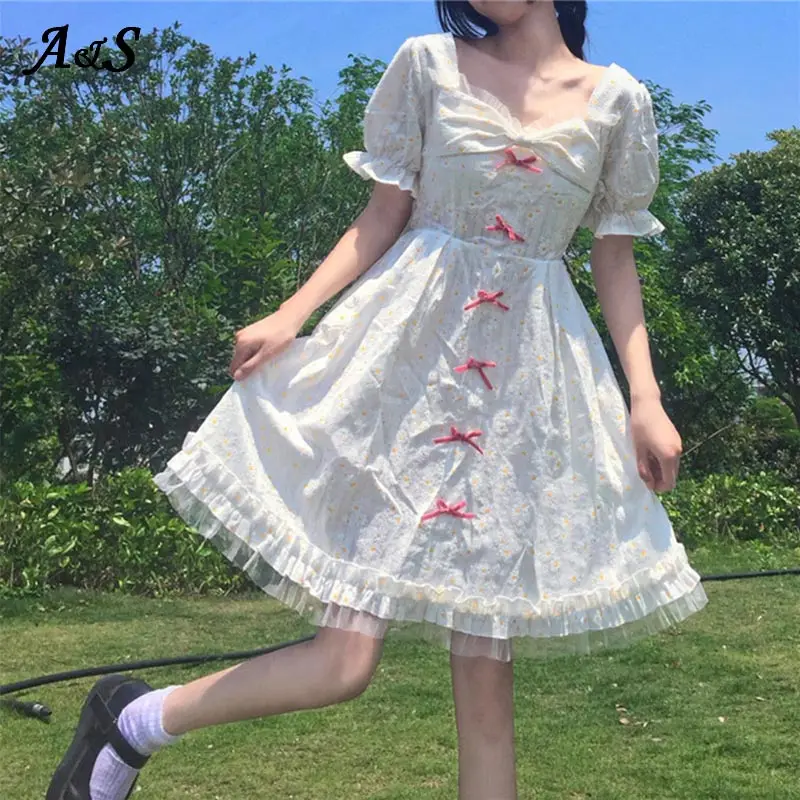 

Женское готическое платье-Лолита Anbenser, милое платье в стиле Харадзюку, мягкое платье в японском стиле, костюм для косплея, уличная одежда