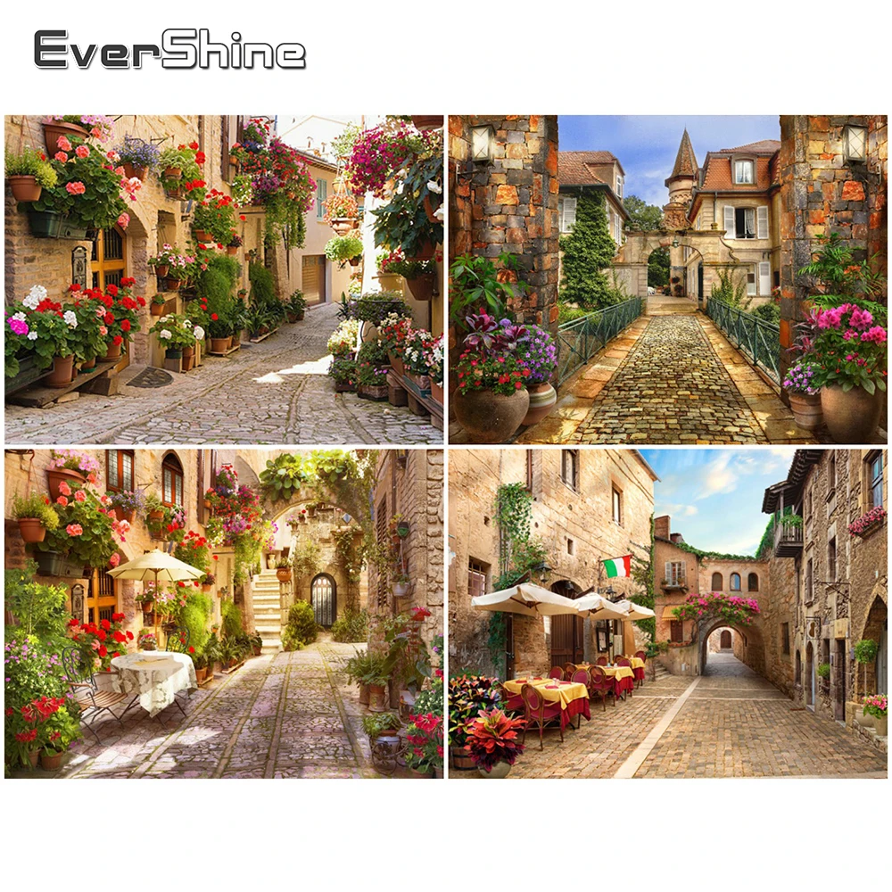 Алмазная 5D картина EverShine полноформатная вышивка квадратными стразами уличная