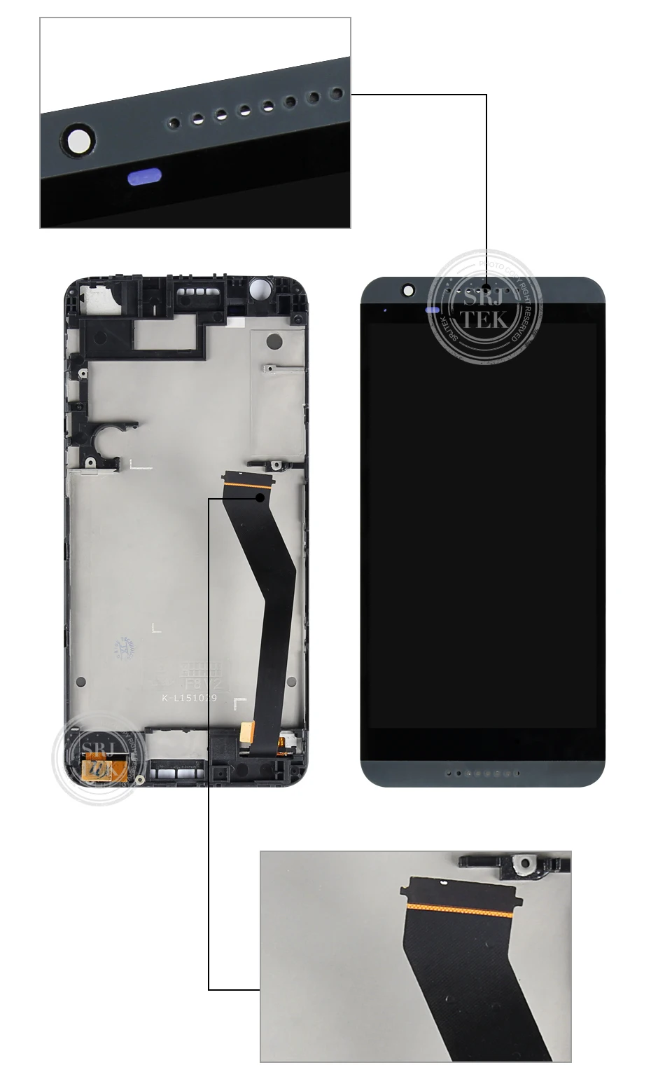 Srjtek для htc Desire 820 D820, сенсорный ЖК-экран, дигитайзер, сенсорная стеклянная сборка, рамка 5,5 ''для htc Desire 820, сенсорный дисплей
