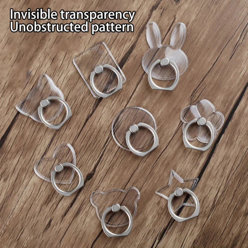 

Universal Stent Mobile Phone Holder Stand Finger Ring Magnetic For Cute Cell Smart Phone Transparent Holder For Iphone XS MAX 8