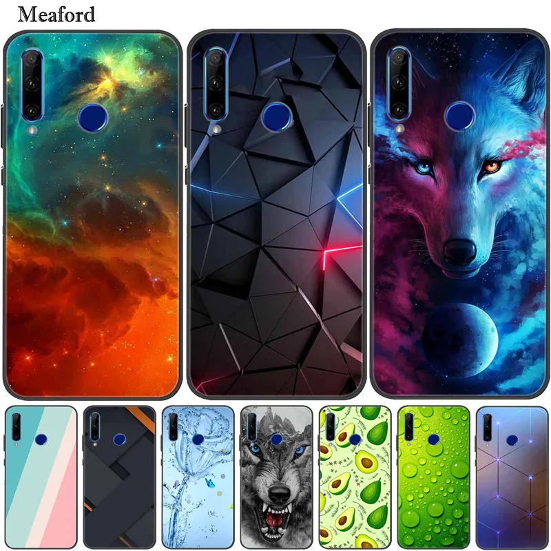 

For Huawei Honor 20 Lite Case Fashion Soft Silicone Back Cover Case For Honor 20E 20 E HRY-LX1T Coque TPU Cartoon Bumper Funda