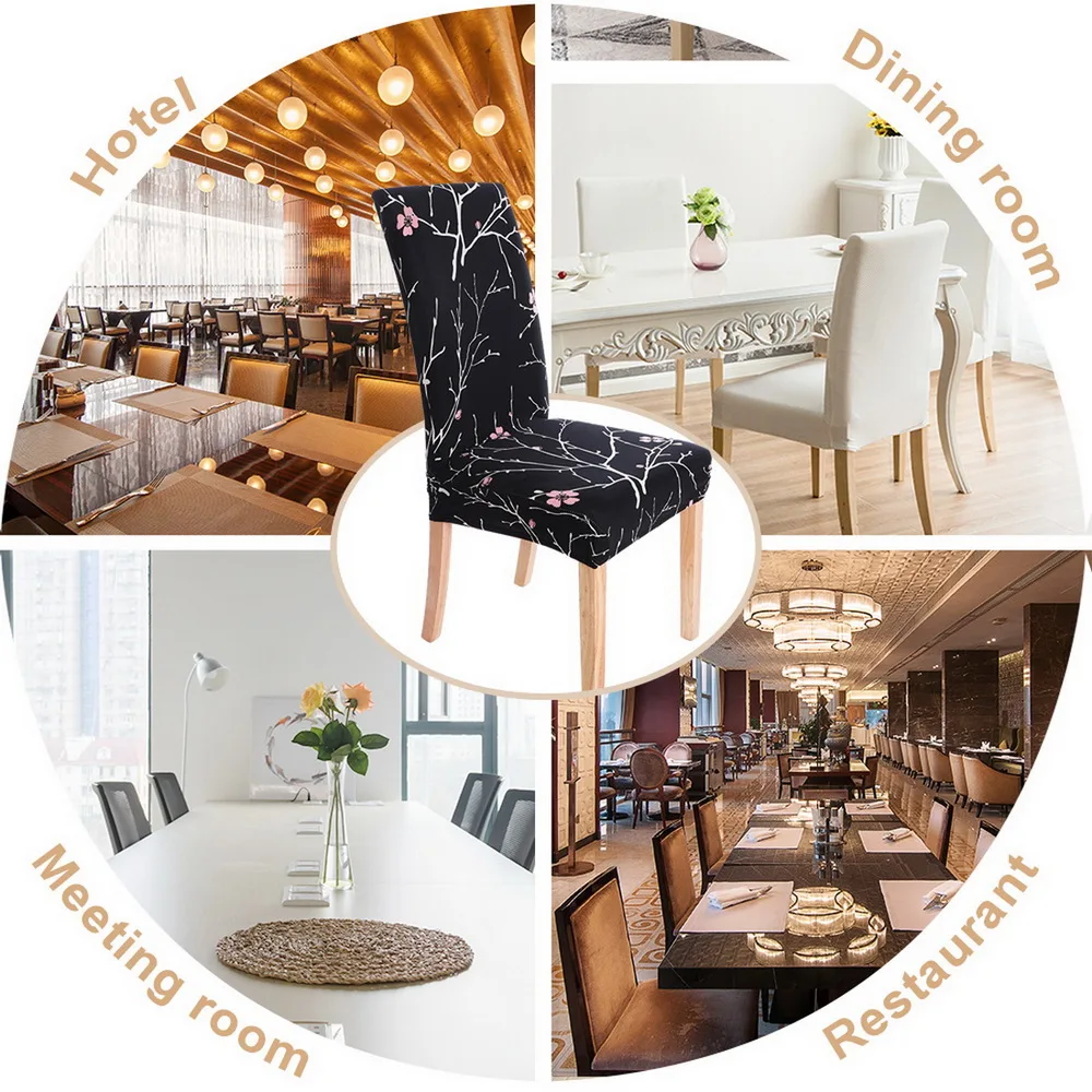 Эластичный чехол-накладка из спандекса с рисунком 1 шт. съемный всесезонный