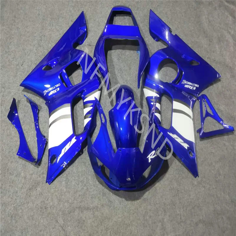 

Новые пластиковые детали для мотоцикла, комплект обтекателей YAMAHA R6 1998 1999 2000 2001 YZF R6 Обтекатели 98-02, синие, белые