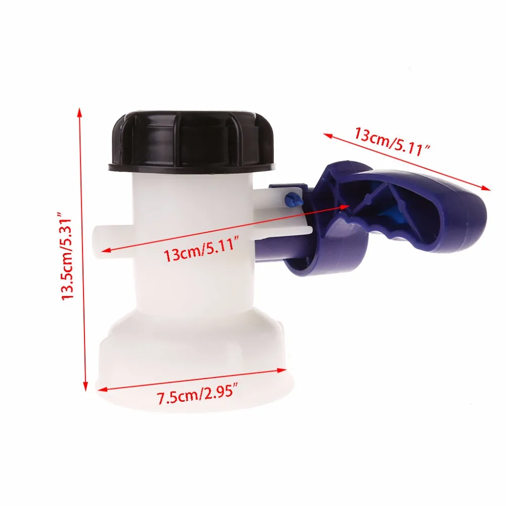 

IBC Tote Tank Butterfly Valve Drain Adapter 2.95" Coarse Thread Home Improvement Plumbing Valves