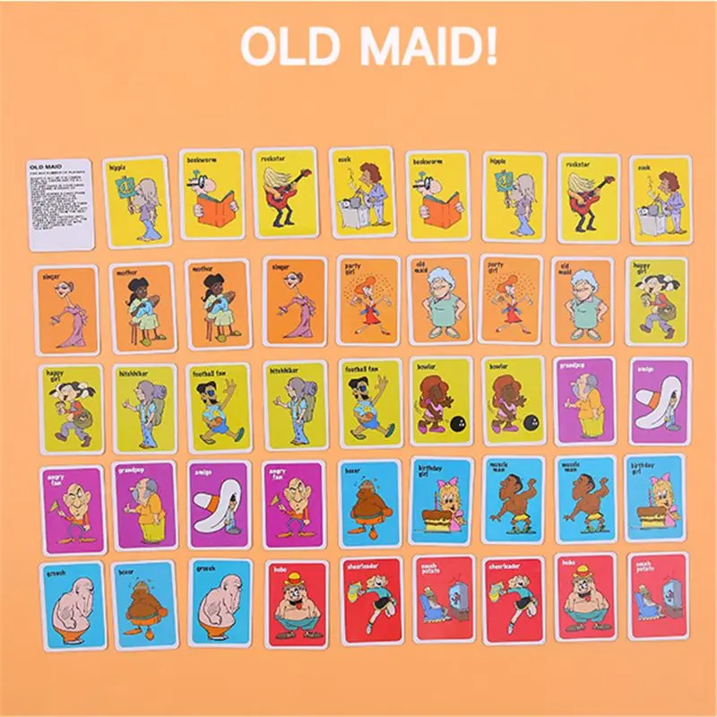 Набор детских карточных игр старая горничная Go Fish Hearts Crazy Eights семейные вечерние