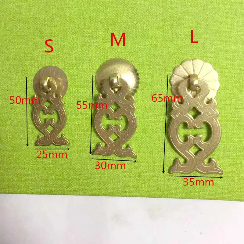 1 шт. оптовая продажа латунные ручки и для шкафа в форме рыбы антикварное кольцо
